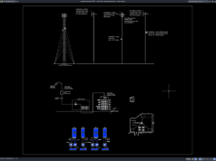 Download Gambar Detail Listrik Menara Guyed Trylon DWG AutoCAD detail listrik menara guyed trylon