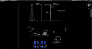 detail listrik menara guyed trylon