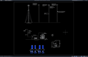 detail listrik menara guyed trylon