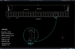 detail penampang girder jembatan