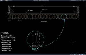Download Gambar Detail Penampang Girder Jembatan DWG AutoCAD detail penampang girder jembatan