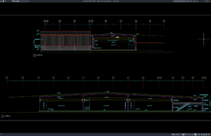 detail penampang pabrik baja