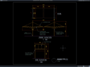 detail penampang tipikal kanopi baja