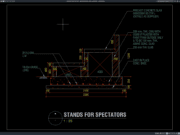detail penampang tribun penonton