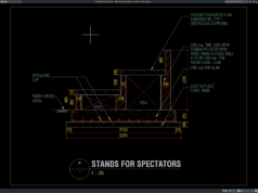 detail penampang tribun penonton