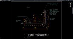 detail penampang tribun penonton