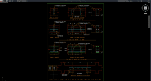 detail pengeboran balok (beam drilling)