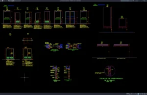 Download Gambar Detail Pintu Metal DWG AutoCAD detail pintu metal