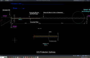 detail proteksi spillway