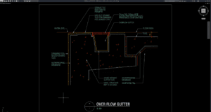 detail saluran overflow kolam renang
