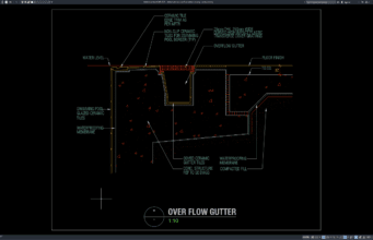 detail saluran overflow kolam renang