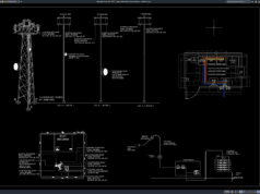 detail skema listrik menara antena