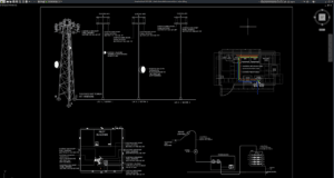 detail skema listrik menara antena