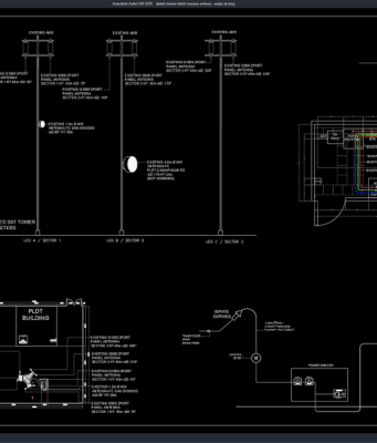 detail skema listrik menara antena