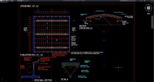 detail tangga ganda atrium