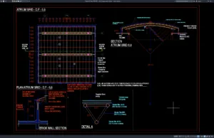 Download Gambar Detail Tangga Ganda Atrium DWG AutoCAD detail tangga ganda atrium