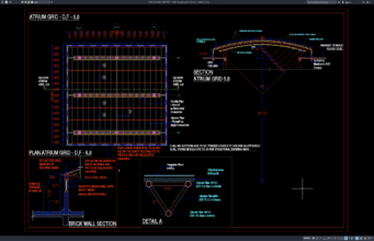 detail tangga ganda atrium