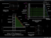 detail tulangan dinding penahan tanah tipe counterfort