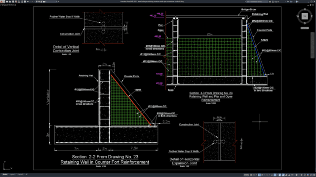 detail tulangan dinding penahan tanah tipe counterfort detail tulangan dinding penahan tanah tipe counterfort