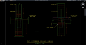 detail tulangan kolom interior