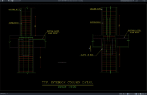 detail tulangan kolom interior