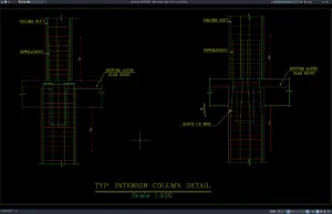 Download Gambar Detail Tulangan Kolom Interior DWG AutoCAD detail tulangan kolom interior