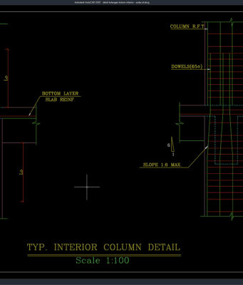 detail tulangan kolom interior