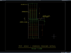 detail tulangan kolom sudut