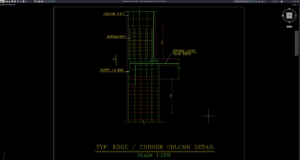 detail tulangan kolom sudut