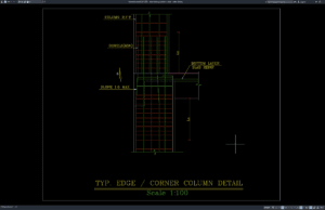 Download Gambar Detail Tulangan Kolom Sudut DWG AutoCAD detail tulangan kolom sudut