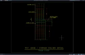 Download Gambar Detail Tulangan Kolom Sudut DWG AutoCAD detail tulangan kolom sudut