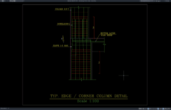 detail tulangan kolom sudut