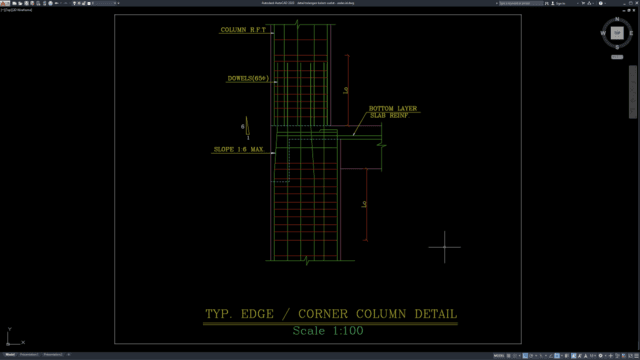 detail tulangan kolom sudut
