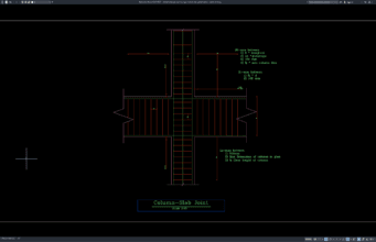 detail tulangan sambungan kolom dan pelat lantai
