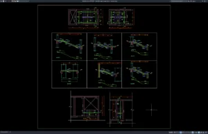 Download Gambar Detail Tulangan Tangga Beton DWG AutoCAD detail tulangan tangga beton