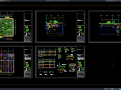 Download Gambar Denah dan Potongan Heliport DWG AutoCAD denah dan potongan heliport