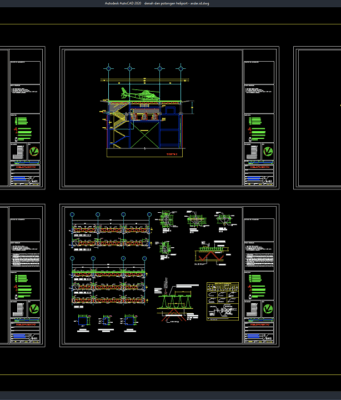 Download Gambar Denah dan Potongan Heliport DWG AutoCAD denah dan potongan heliport