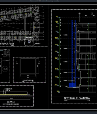 Download Gambar Detail Hoist Lift Penumpang DWG AutoCAD detail hoist lift penumpang