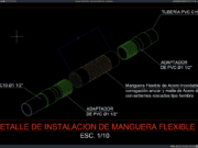 detail instalasi flexible hose