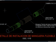 detail instalasi flexible hose