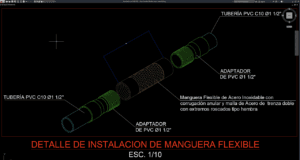 detail instalasi flexible hose