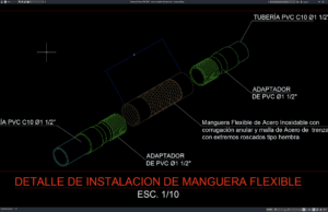 detail instalasi flexible hose
