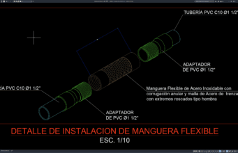detail instalasi flexible hose
