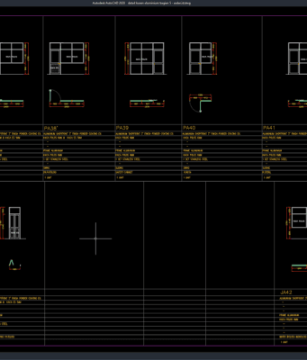Download Detail Kusen Aluminium Bagian 5 DWG AutoCAD detail kusen aluminium bagian 5