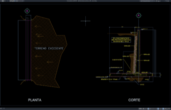 Download Gambar Detail Penampang Retaining Wall DWG AutoCAD detail penampang retaining wall