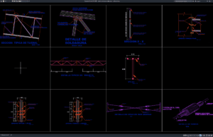 Download Gambar Detail Sambungan Atap Baja DWG AutoCAD detail sambungan atap baja