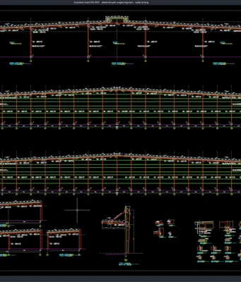 Download Detail Tampak Rangka Baja TAM DWG AutoCAD detail tampak rangka baja tam