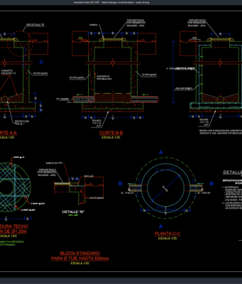 detail tulangan manhole beton