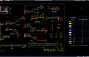 Download Detail Tulangan Tangga Beton DWG AutoCAD detail tulangan tangga beton