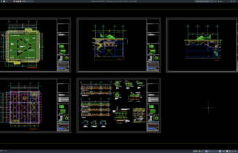 Download Heliport Layout Plan and Section Details DWG AutoCAD heliport layout plan and section details